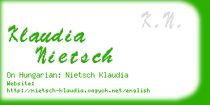 klaudia nietsch business card